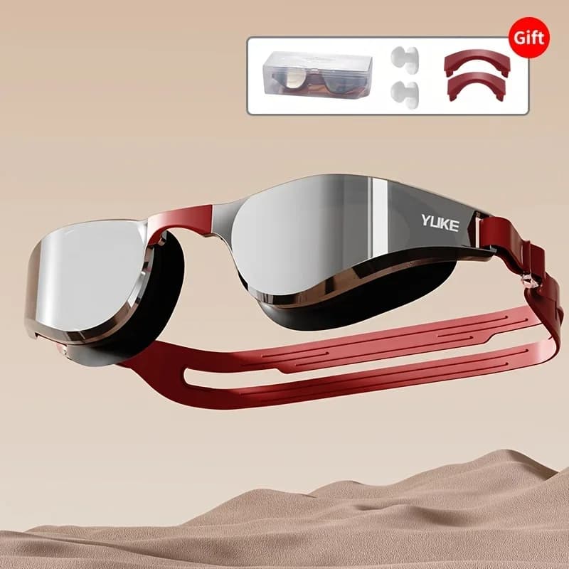 Lunettes de natation 2025 électroplaquées anti-buée HD étanches réglables hommes femmes