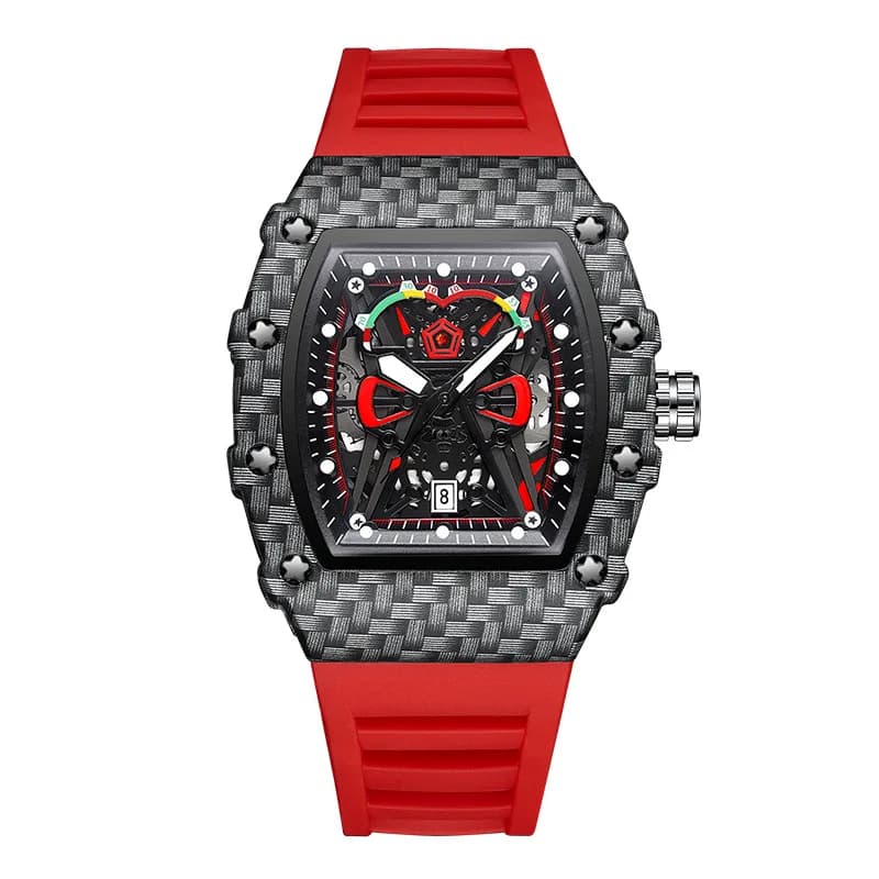 Montre homme étanche luminescente UTHAI CQ232 concept nouveau montre tonneau vin silicone tendance