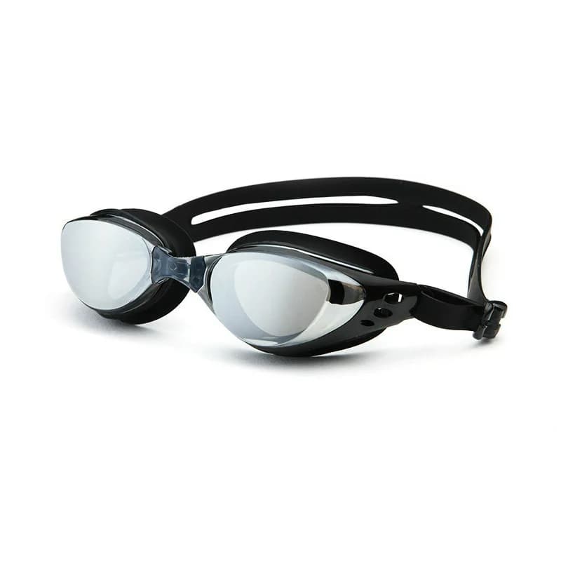 Lunettes de natation myopie -1 à -10 électroplaquées noires anti-buée pour piscine et plongée