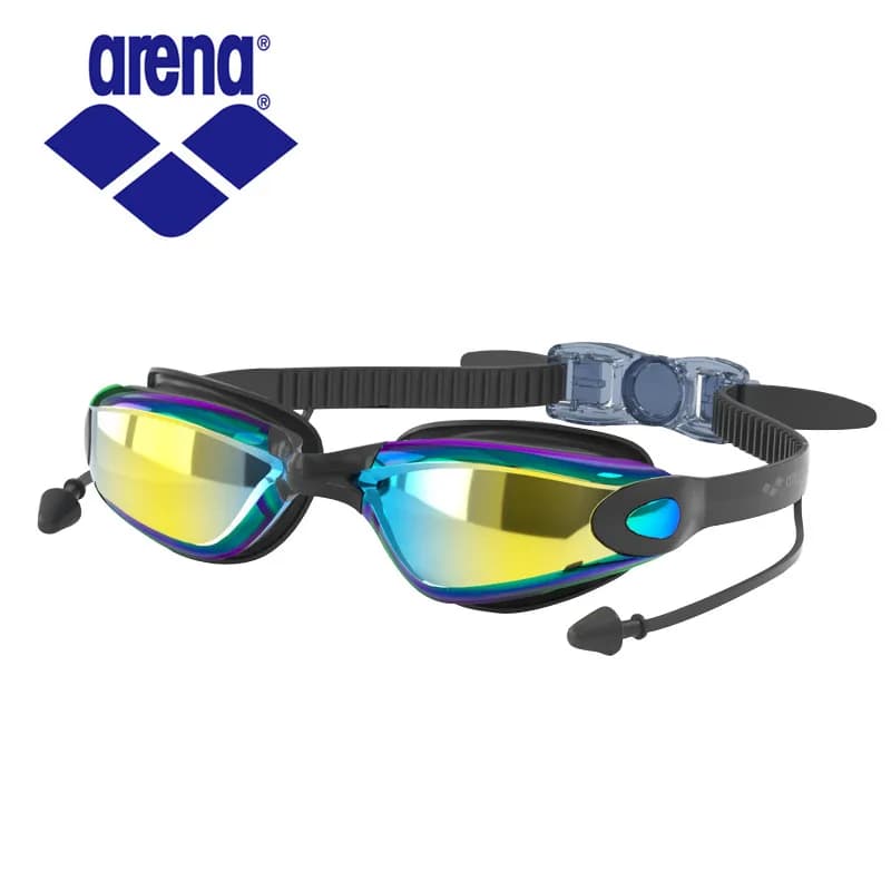 Lunettes de natation ARENA anti-buée avec bouchons d'oreilles - Protection UV étanche réglable hommes femmes