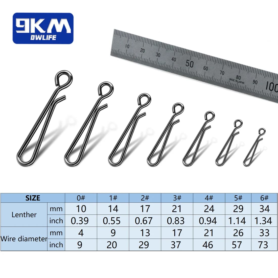 Snaps pêche leurres 50-200 pièces acier inoxydable clips connecteurs appâts crankbait clips coulants