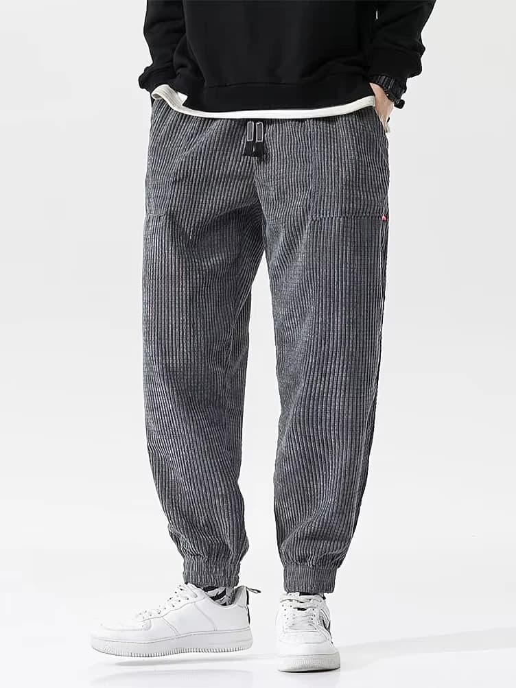 Pantalon velours côtelé pêche baggy confortable hiver automne pour homme loose jogger