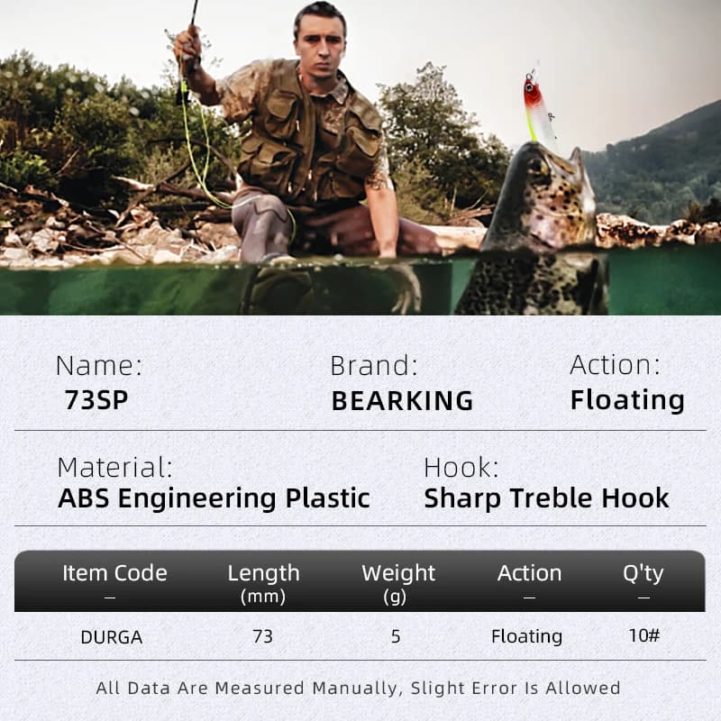Leurre pêche leurre minnow 73mm 5g appât artificiel magnétique haute qualité pour carnassiers