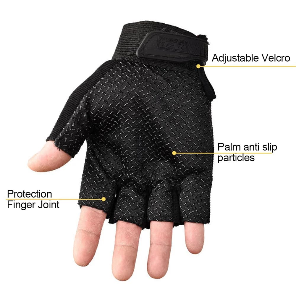 Gants tactiques demi-doigts paintball pêche protection anti-dérapants vélo sports outdoor hommes