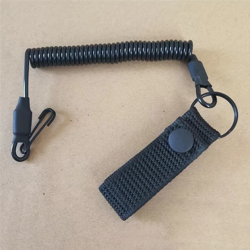 Lanière élastique anti-perte tactique DIZETION - Corde pistolet antivol anti-coupure accessoires