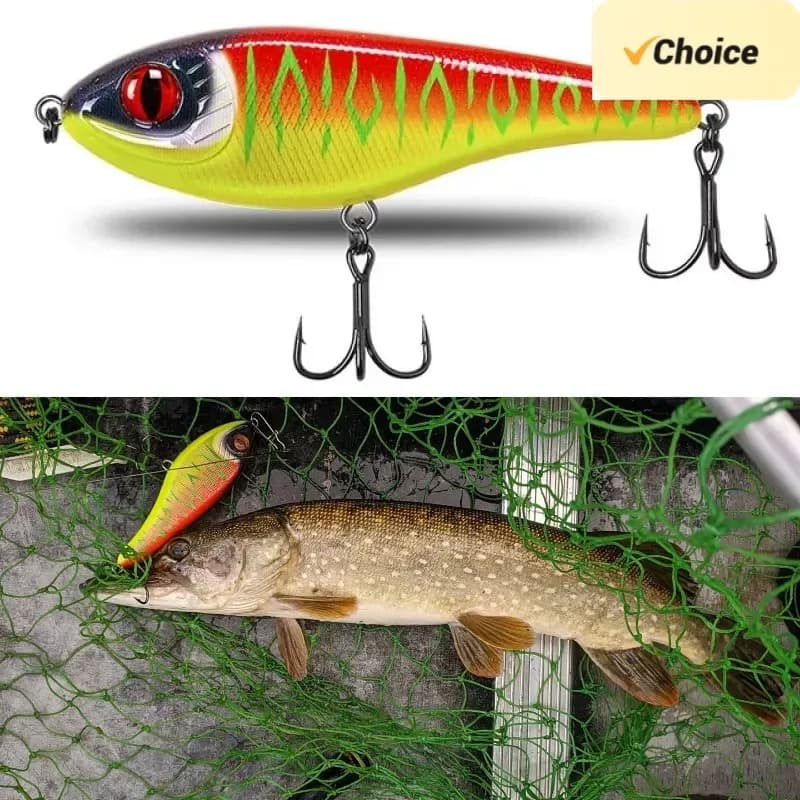 Leurre Jerkbait Westin TSUYOKI 90mm 105mm pour Brochet et Sandre, Appât Crankbait Slow Sinking au Son Puissant