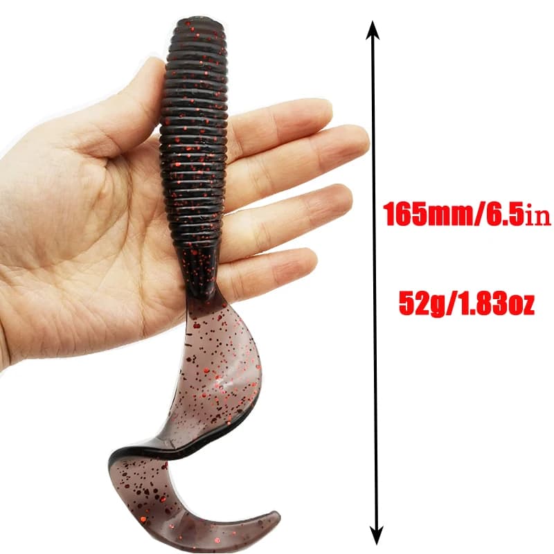 Leurre souple queue vibrante 16.5cm 52g pour pêche gros carnassiers brochet silure black bass