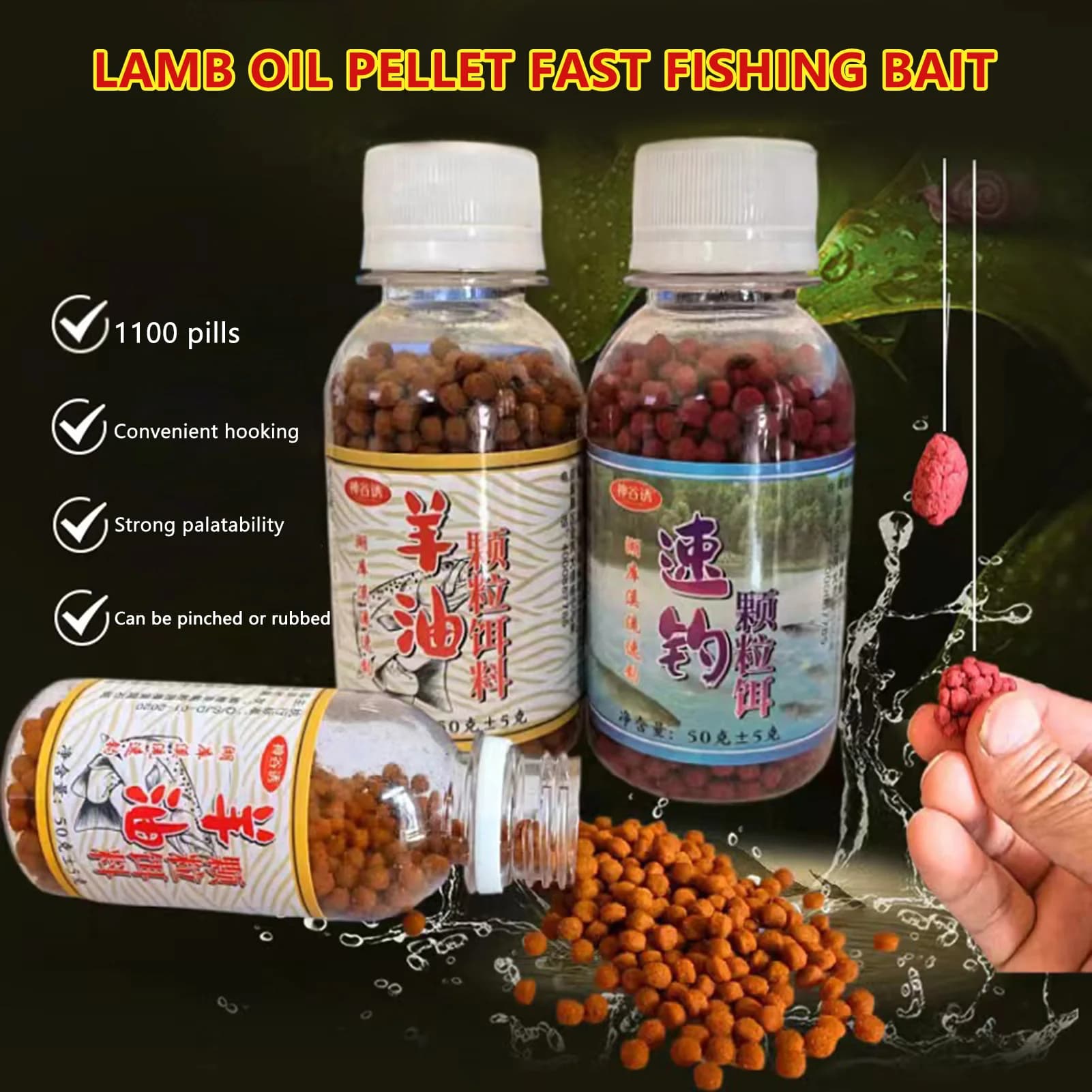 Appât concentré pellets fort attractant portable pour carpe carassin tilapia pêche