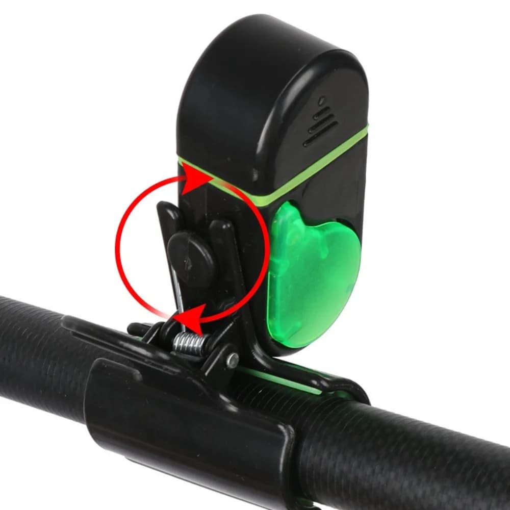 Clochette alarme de touche haute sensibilité - Accessoire pêche avec clip pour canne et buzzer intégré