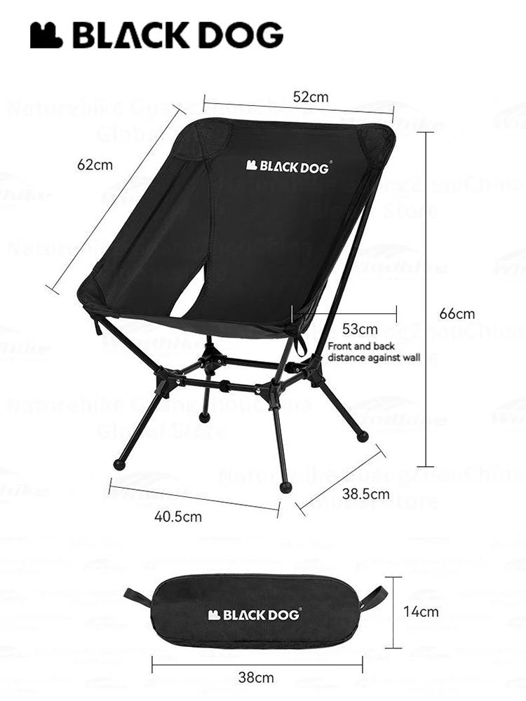 Chaise pliante Naturehike Blackdog Moon Chair aluminium pour pêche et camping capacité 130kg