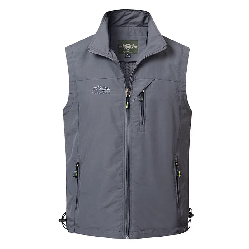 Veste pêche escalade été homme mesh respirante multi-poches sans manches pour photographie