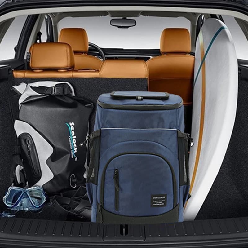 Sac isotherme réfrigéré 30L pour pêche - Sac à dos fraîcheur transport bière glace plage voyage