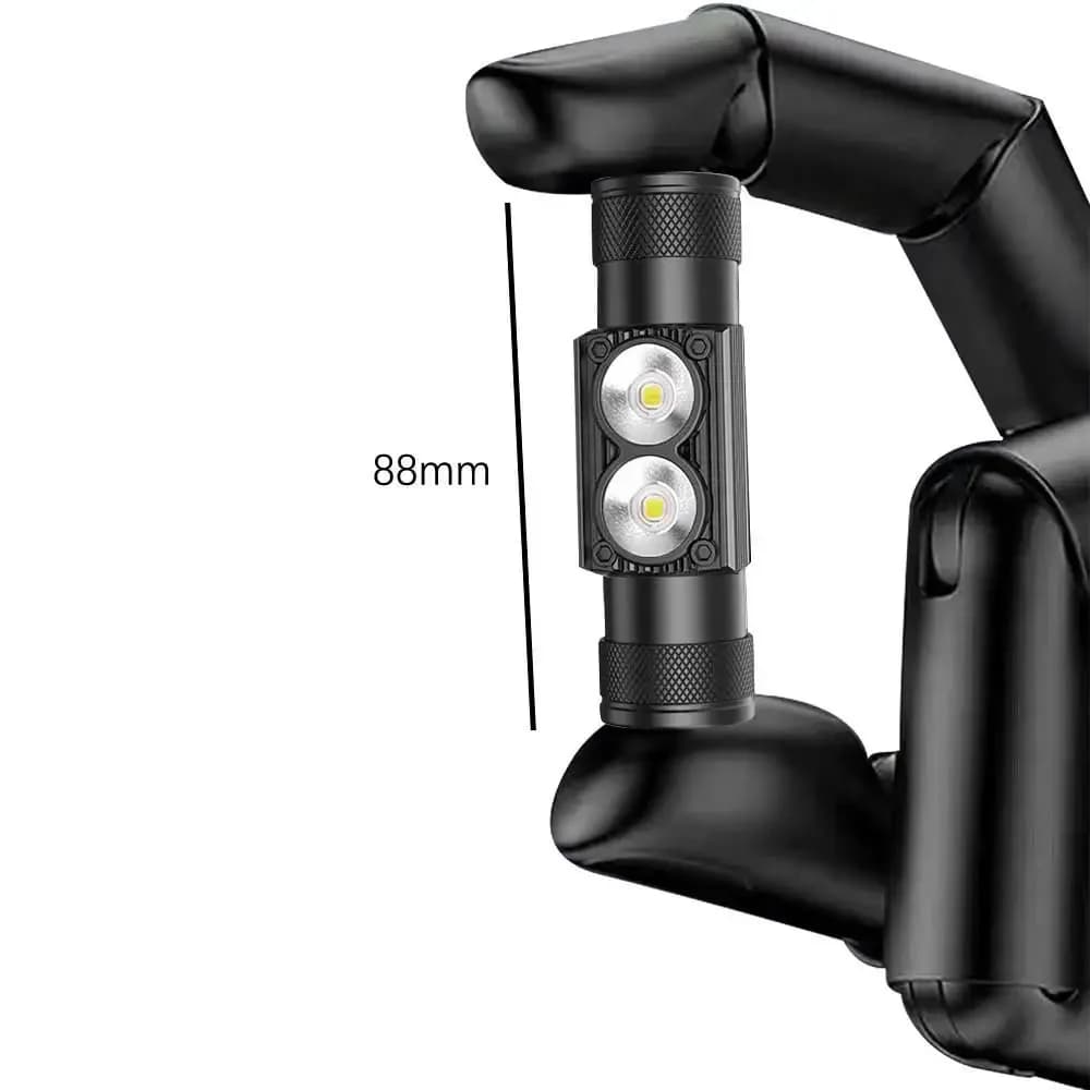 Nouvelle lampe frontale LED Type-C USB 18650 pêche chasse camping torche puissante