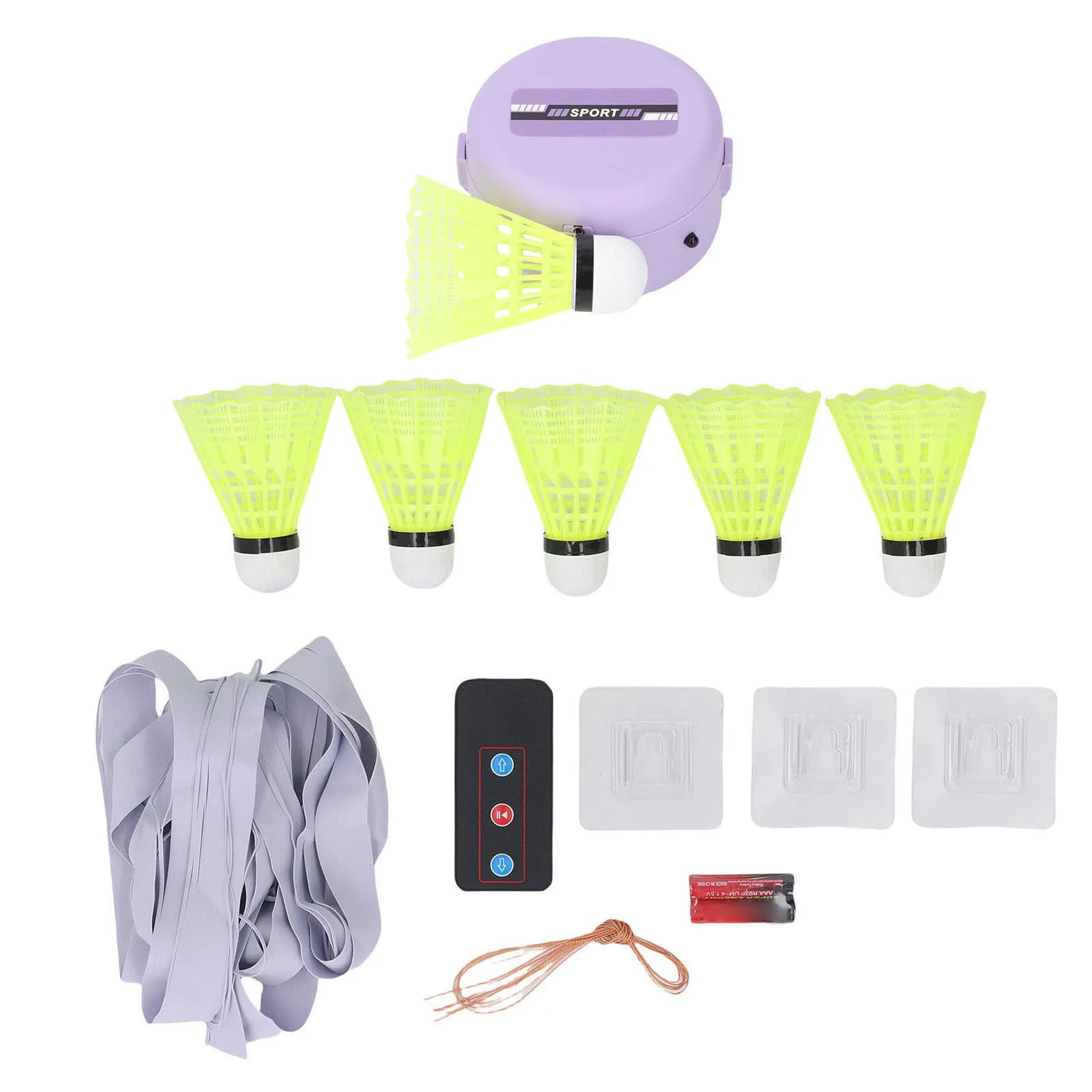 Entraîneur Badminton Solo Télécommande Flexible Portable Facile Utilisation - Pour Pêche
