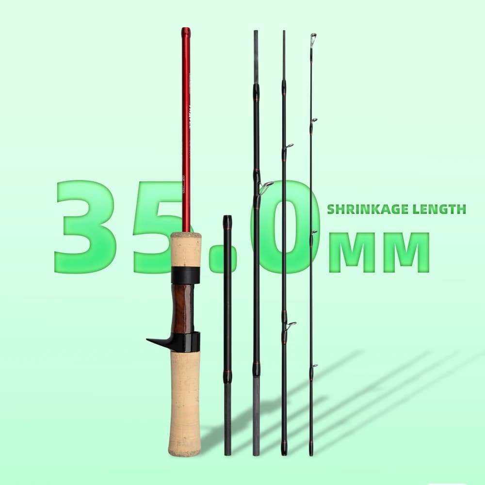 Canne à pêche voyage FISHINGFANS portable avec guides Fuji O et poignée liège UL L ML