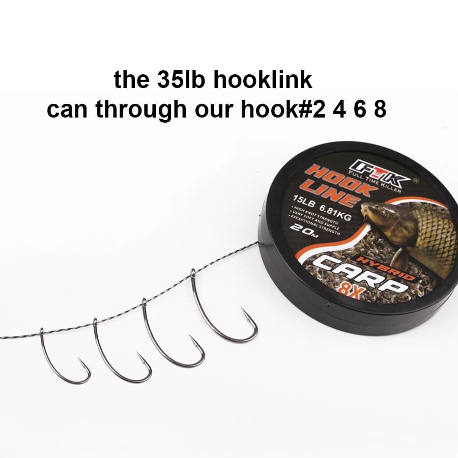 Ligne de pêche carpe NGB 20m sans plomb camouflage 8 brins pour feeder et hair rig