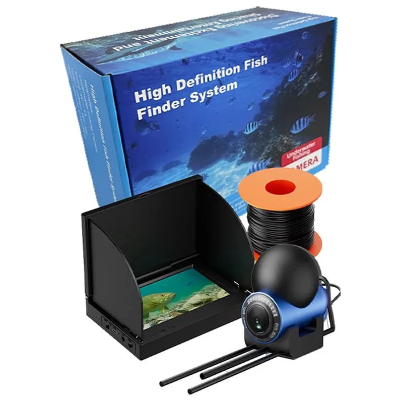 Sondeur 4.3 pouces HD angle 220° 0.6-500m pour pêche bateau mer caméra sous-marine