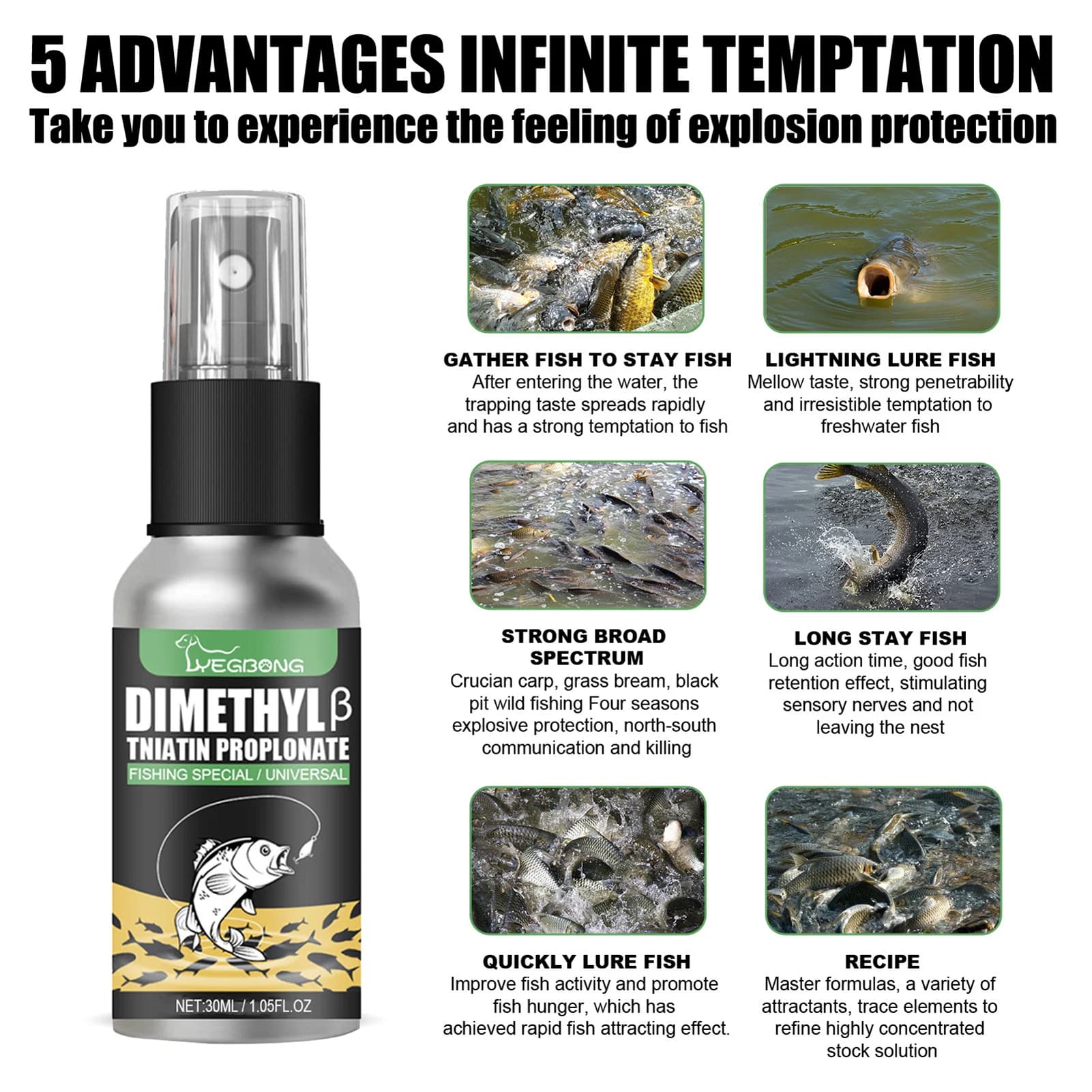 Spray attractant pour poissons puissant et portable, améliorez votre taux de réussite à la pêche