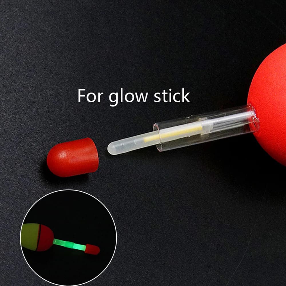 5 flotteurs lumineux de nuit EVA pour la pêche en mer et roche, avec lumière intégrée
