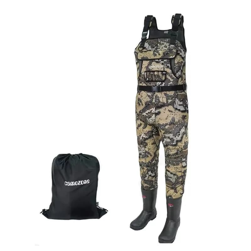 Waders de pêche étanches avec accessoires en néoprène respirant pour confort optimal