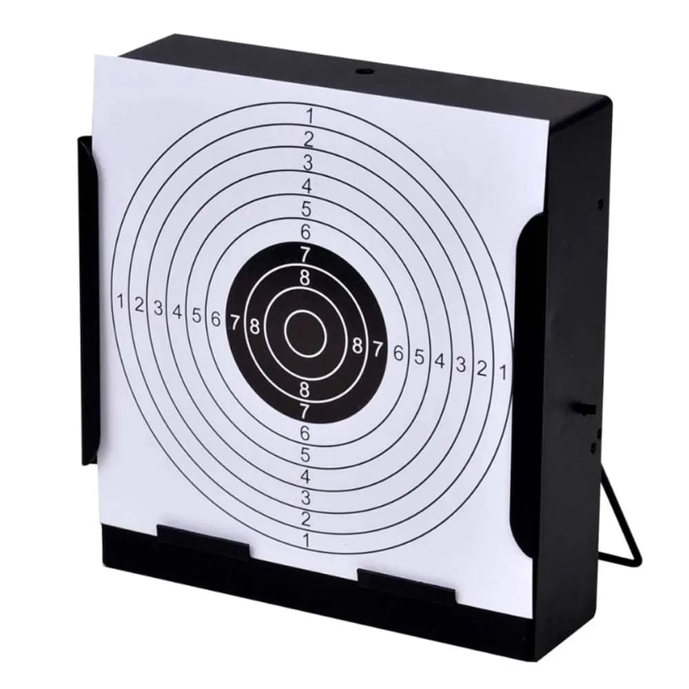 Cible et piège à plombs carré noir 14x14 cm pour airgun, BBs en acier et plastique