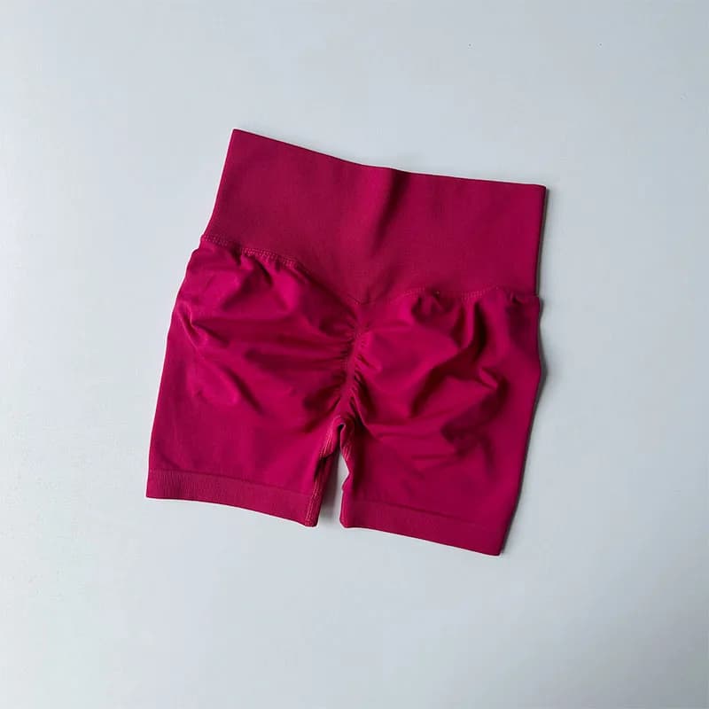 Shorts de sport pêche femme effet peach lift, taille haute gainante pour pêche active et mouvements dynamiques