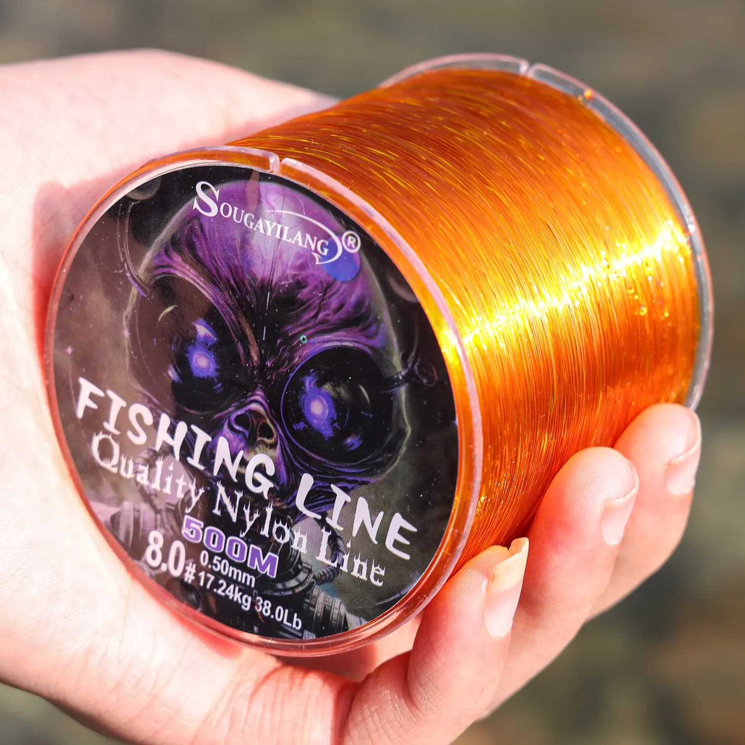 Ligne de Pêche Monofilament Nylon Sougayilang 500m Haute Résistance pour Pêche en Eau Douce