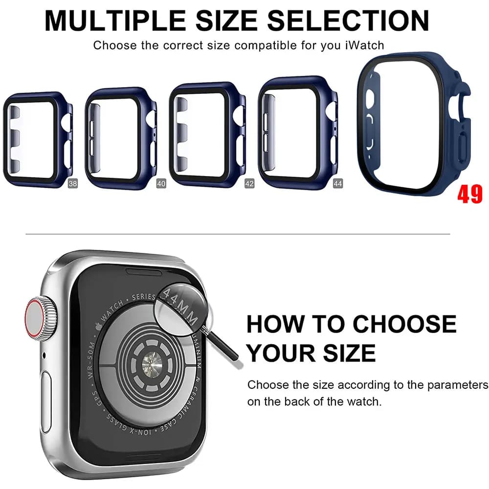 Coque de protection et bracelet pour Apple Watch 44mm 40mm, compatible pêche et activités nautiques