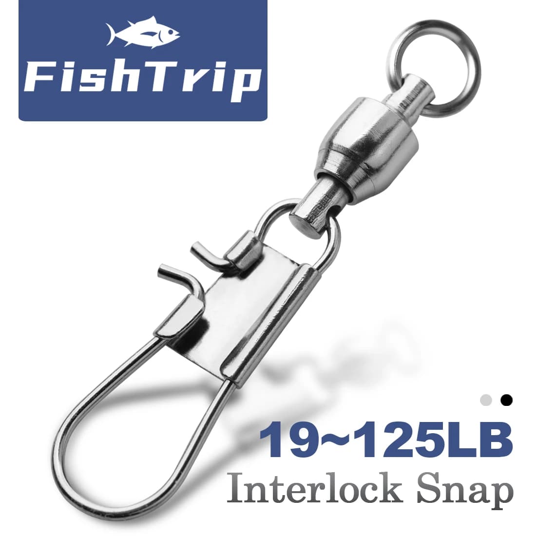 Snap Swivel Interlock Ball Bearing - Connecteurs à Roulement pour Pêche Calmar et Leurres