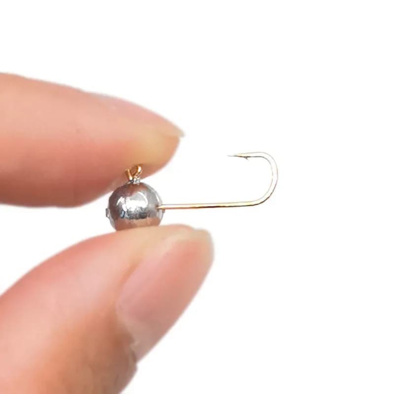 Hameçon Jig Tête Exposée pour Truite et Bar, Leurres Souples Vers, 10 Pièces Kit Pêche