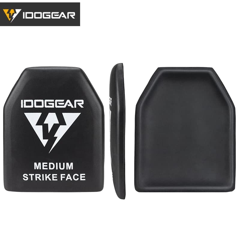 Plaques EVA mousse tactique airsoft pêche - Plaques choc élastiques taille moyenne noir