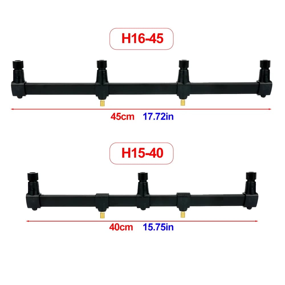 Barre buzzer aluminium Hirisi pour 3 cannes à pêche support tiges de rive accessoire carpe