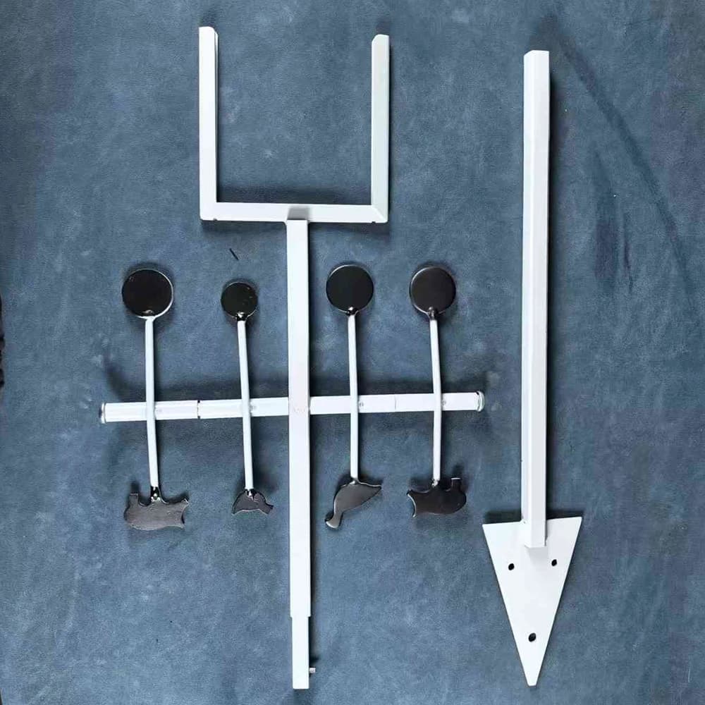 Cible tournante petit calibre avec support papier 14cm pour entraînement polyvalent tir pêche