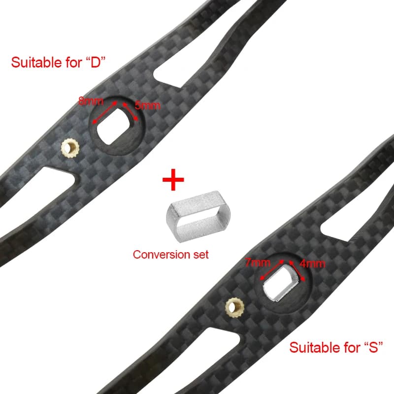 Manivelle Carbone EKfan 130MM avec Poignées Alliage pour Moulinet Baitcast Dawa/Shimano DIY 7X4MM/8X5MM