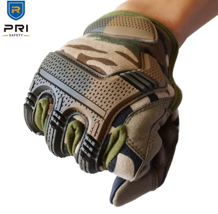 Gants tactiques PRI camouflage 90 jours fenêtre cuir protection mains pêche