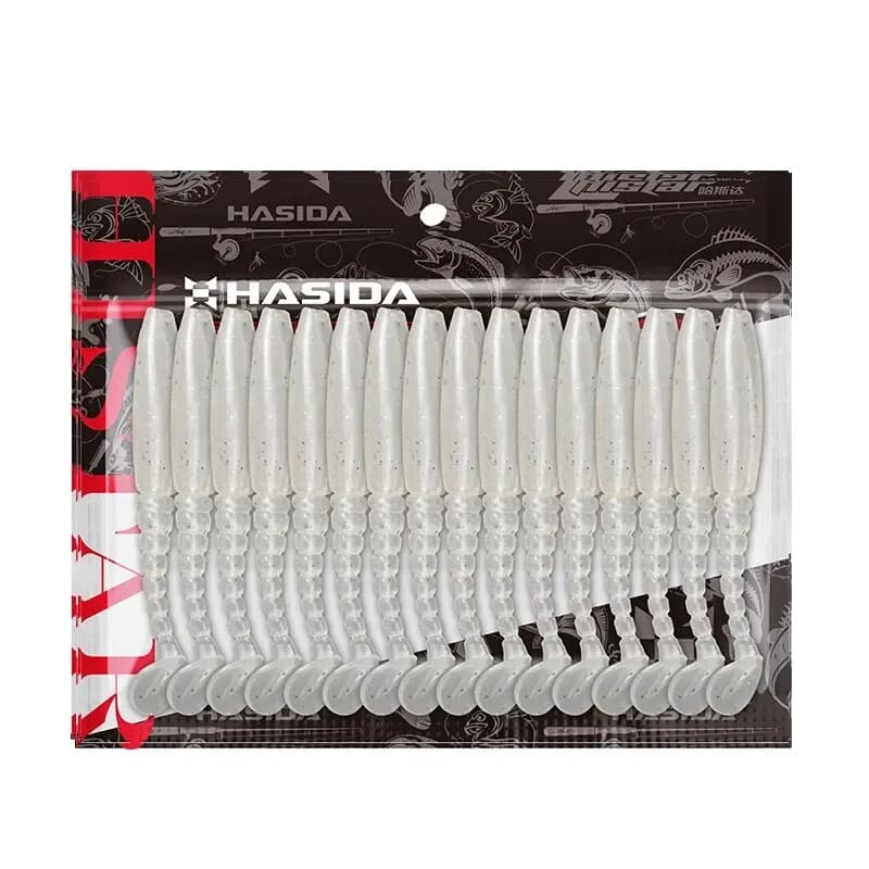 Leurres souples silicone queue T brillante haute élasticité pour pêche des carnassiers appâts artificiels