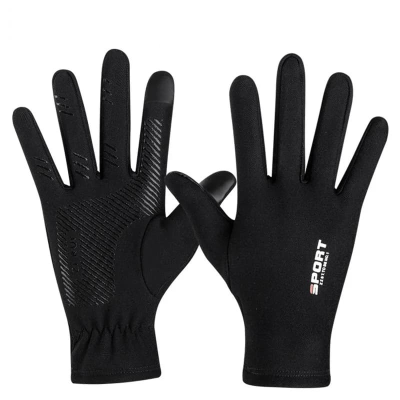 Gants pêche été soie glacée - Gants anti-dérapant écran tactile imperméables protection UV vélo