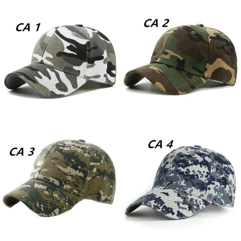 Casquette camouflage armée verte - Anti-UV pour pêche randonnée vélo et protection solaire