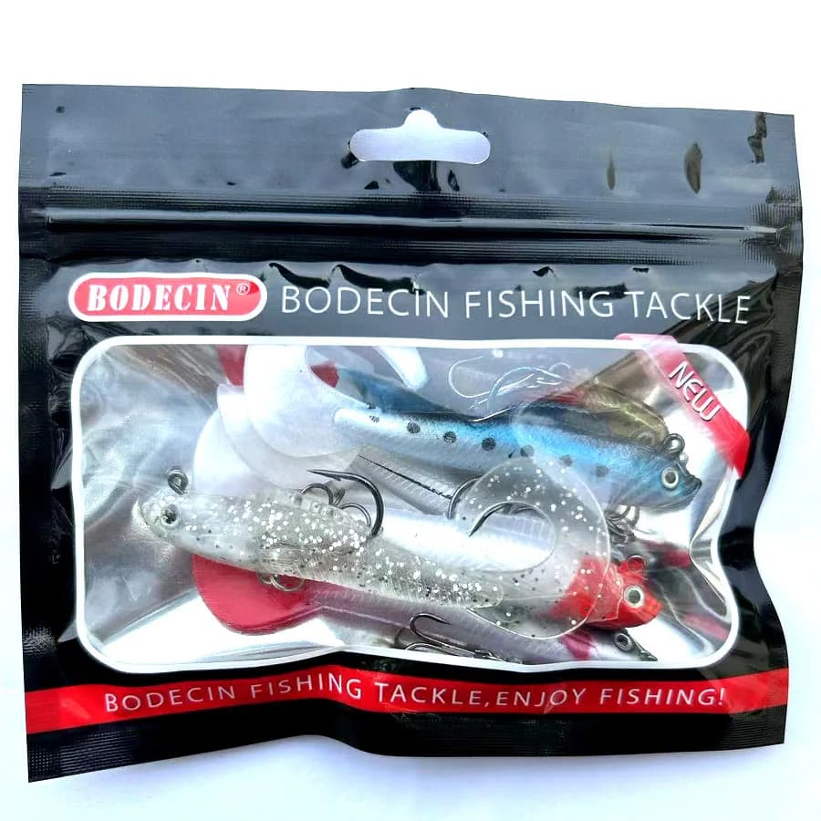 Leurre souple silicone 6 pièces pour bar brochet carpe pêche leurres appâts artificiels wobblers