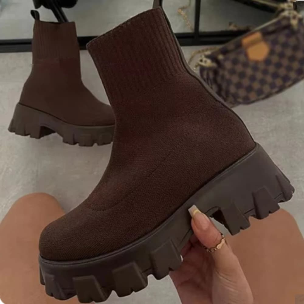Bottes casual femme 2024 - Semelle épaisse, coupe courte, tailles 35-43, idéales pour l'automne/hiver