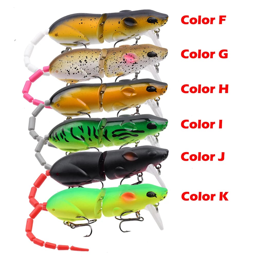 Leurre souris 15.5cm flottant pour brochet et perche - Appât plastique rat swimbait pêche