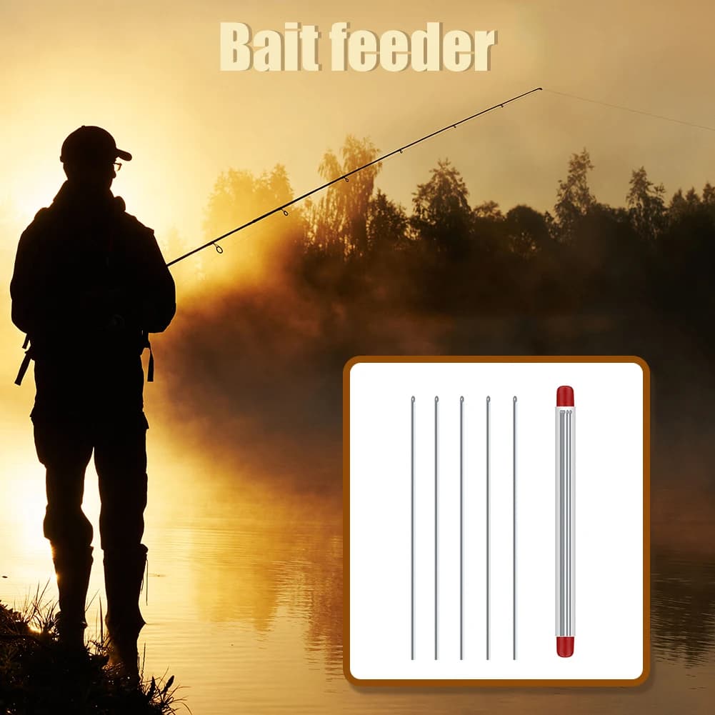 Aiguille à vers creuse en acier inoxydable pour pêche, outil portable de perçage et d'appât pour poissons