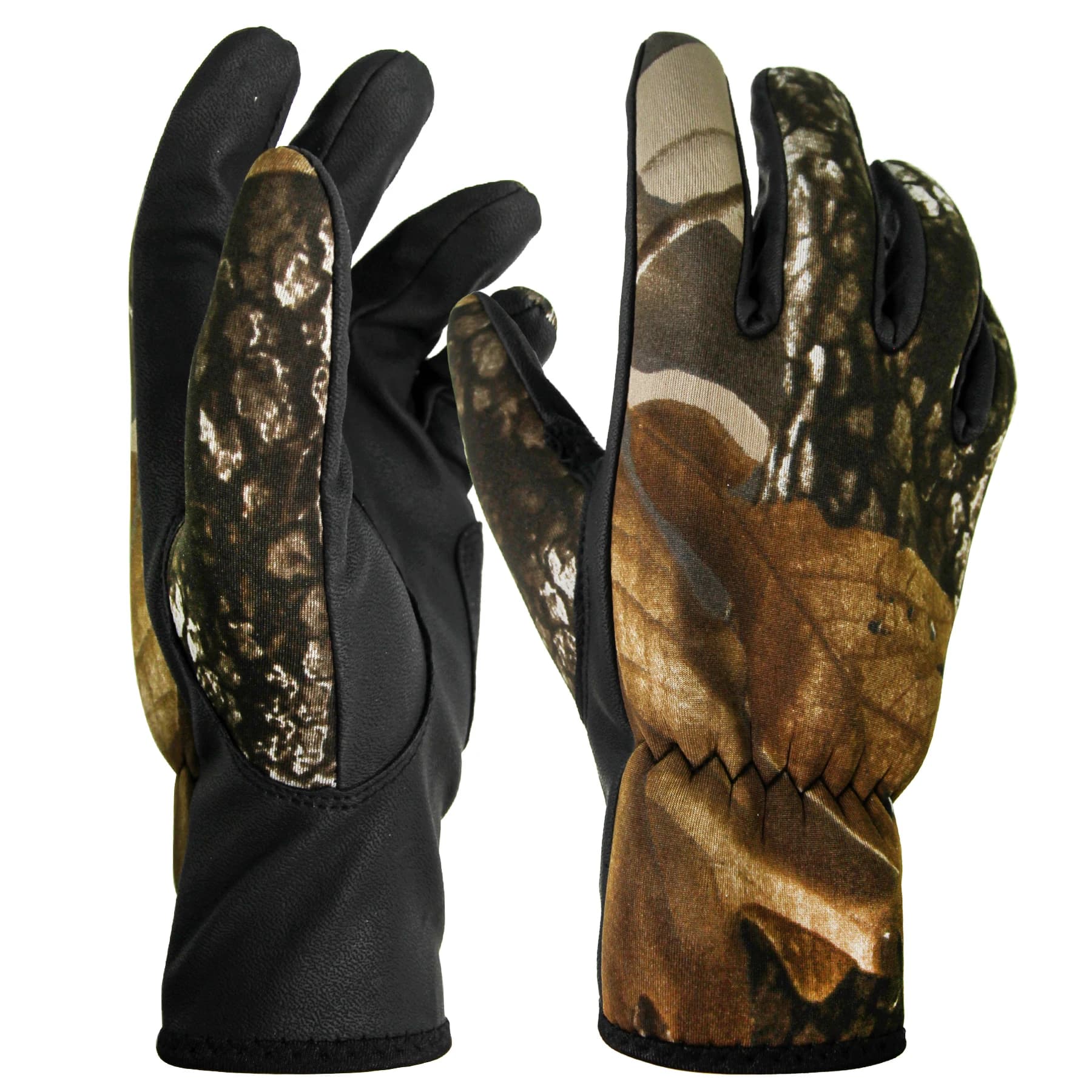 Gants de pêche néoprène camouflage imperméables - Chasse, marche, pêche et équitation outdoor