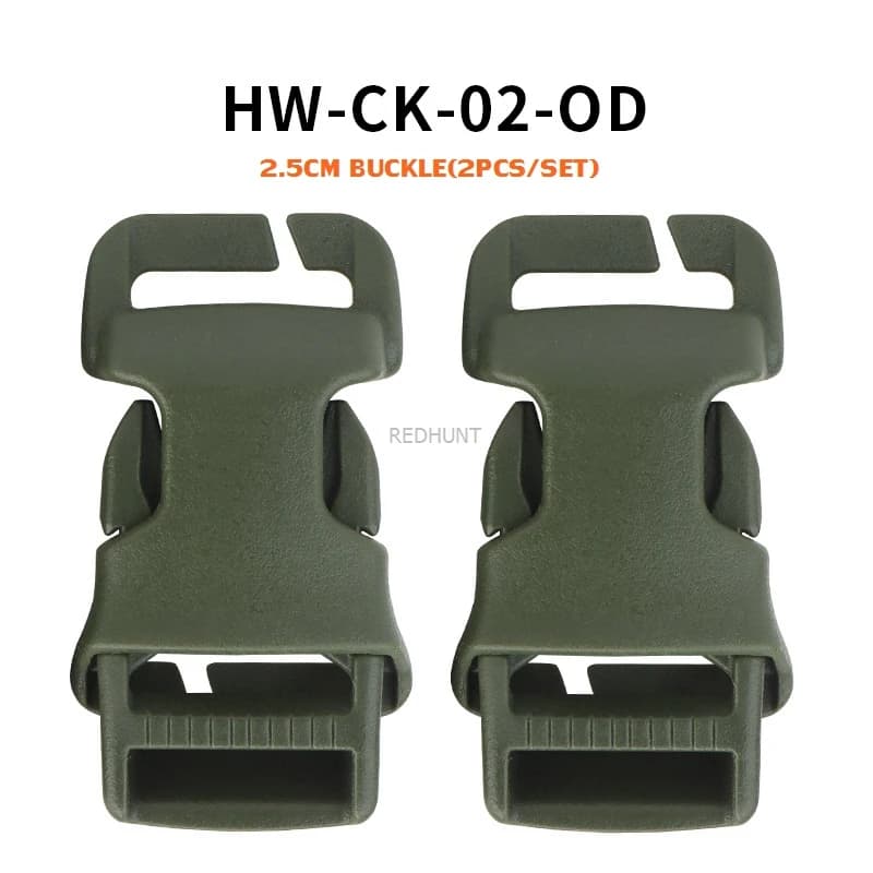 2 boucles tactiques QASM 2.5CM pour sac de pêche - Libération rapide sécurisée pour usage intensif