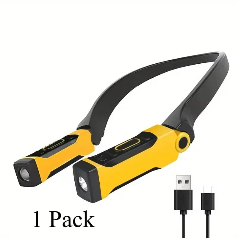 Lot 2 lampes LED rechargeables pour cou avec 2 niveaux luminosité lecture et pêche