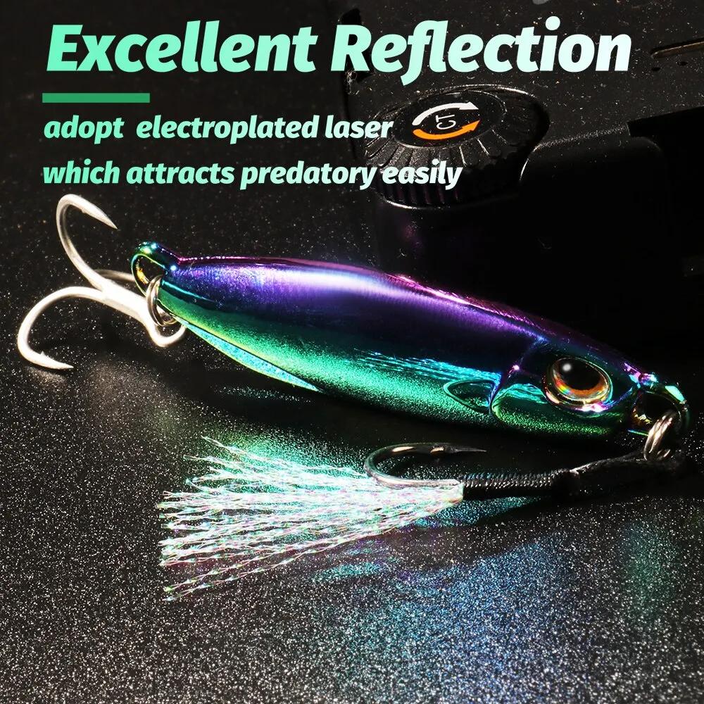 Leurre métal jig 10g à 40g pour brochet carpe - Swimbait cuiller pêche mer kit leurres artificiels