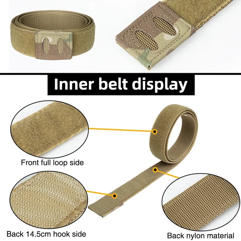 Ceinture tactique IDOGEAR 2 pouces boucle rapide MOLLE légère pour hommes pêche chasse