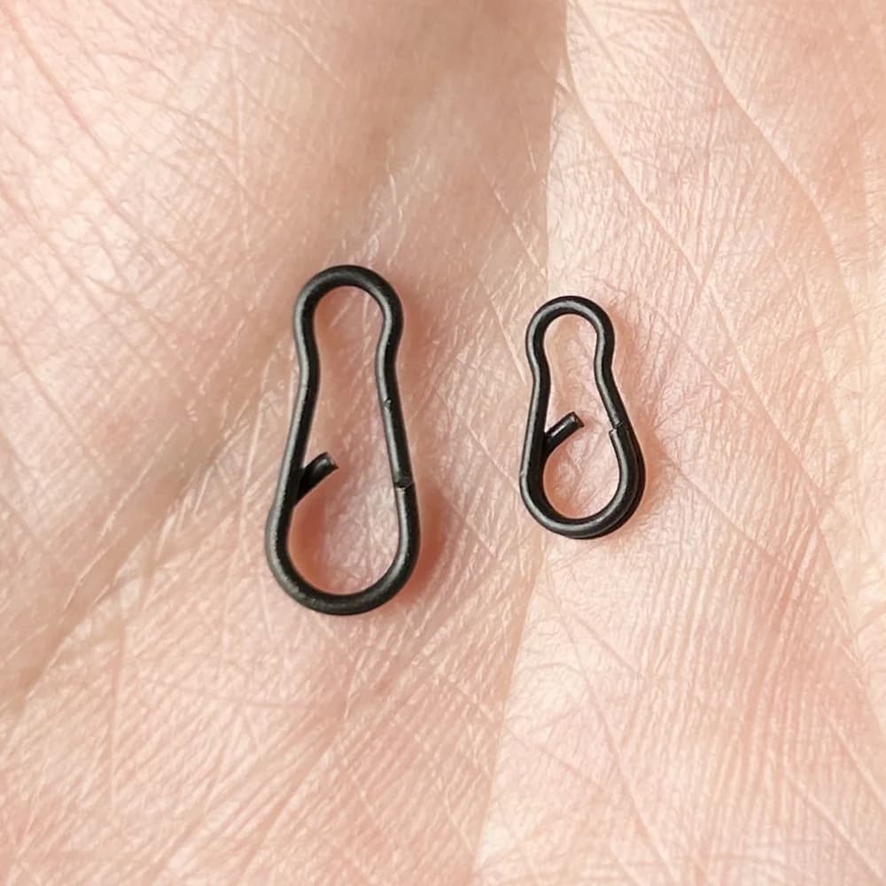 40 clips duo lock rapides en acier inoxydable pour la pêche à la carpe, accessoires de