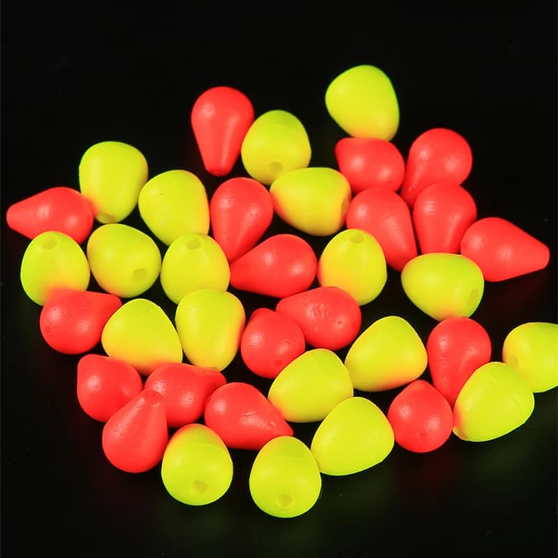 200 billes flottantes fluorescentes pour pêche en eaux vives, indicateurs de touche en mousse, accessoires flottabilité