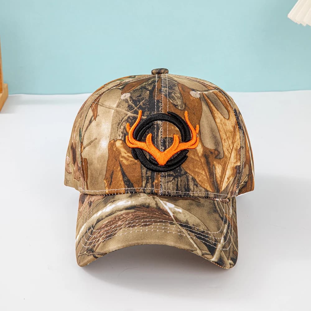 Casquette baseball brodée cornes camouflage pêche - Tactique printemps automne randonnée pêche visières